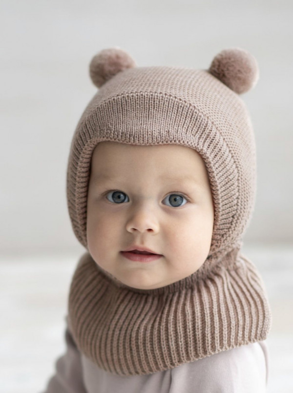 Шапка дет. "Капор Мака зима" хб подкл, утепл. Бежевый 