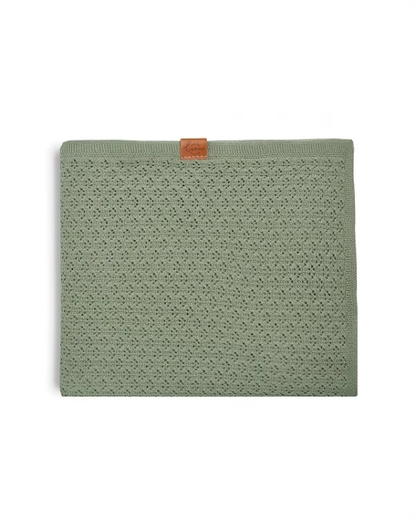 Плед-пеленка ажурная Серо-зеленый