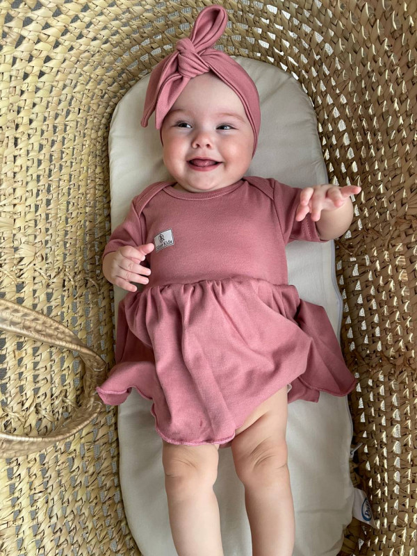 Боди-платье Пудра