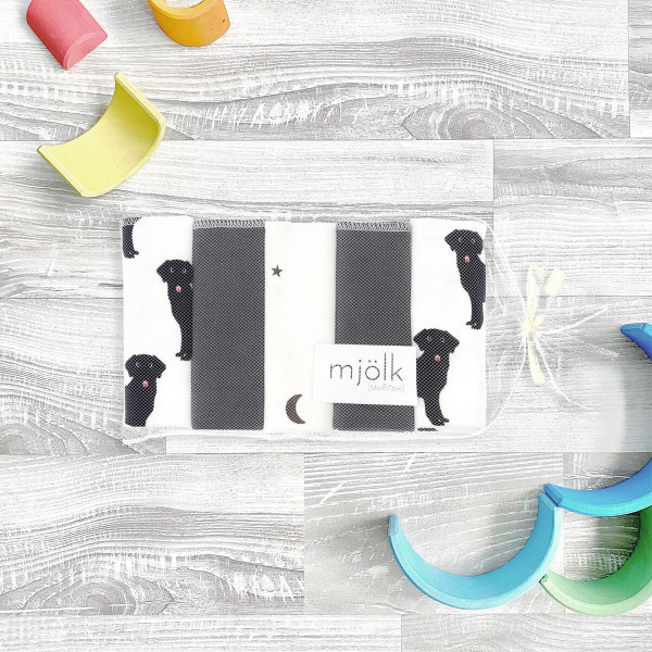 Набор платочков слюнявчиков Mjölk Собачки 20*20 см 