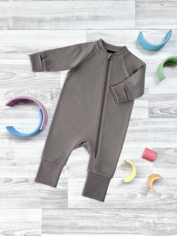 Комбинезон на манжетах Mjölk Sleep and Play Fog, с рукавом реглан