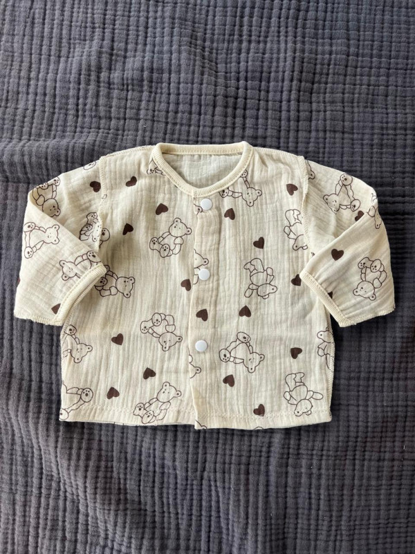 Кофточка из муслина жатка Мишки