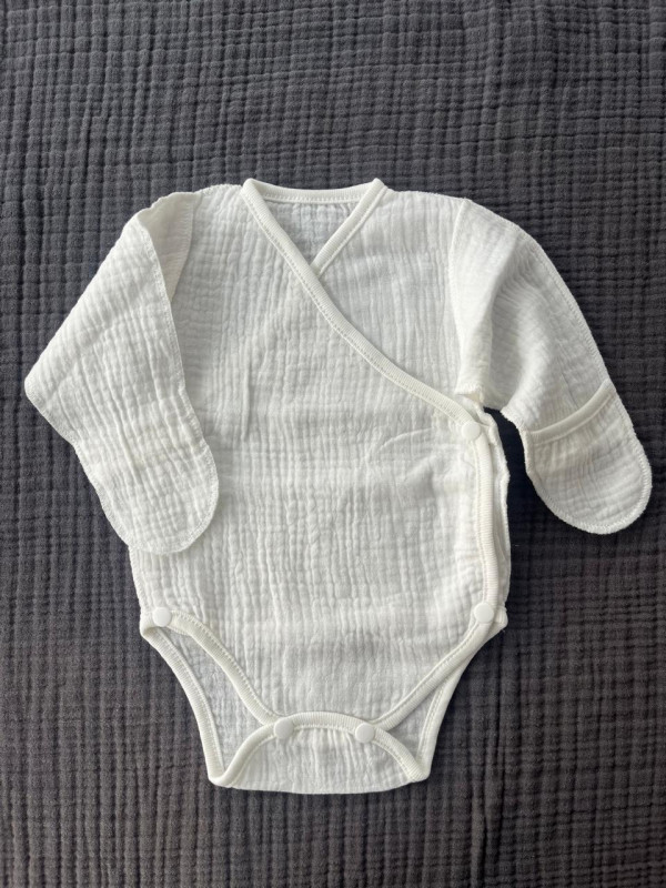 Боди жатка из муслина Молочный 