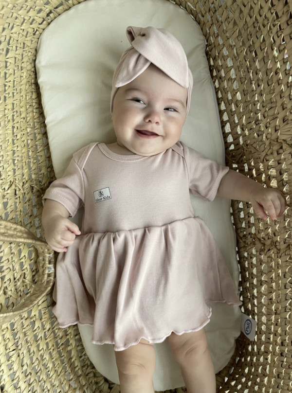 Боди-платье Пыльная Роза 