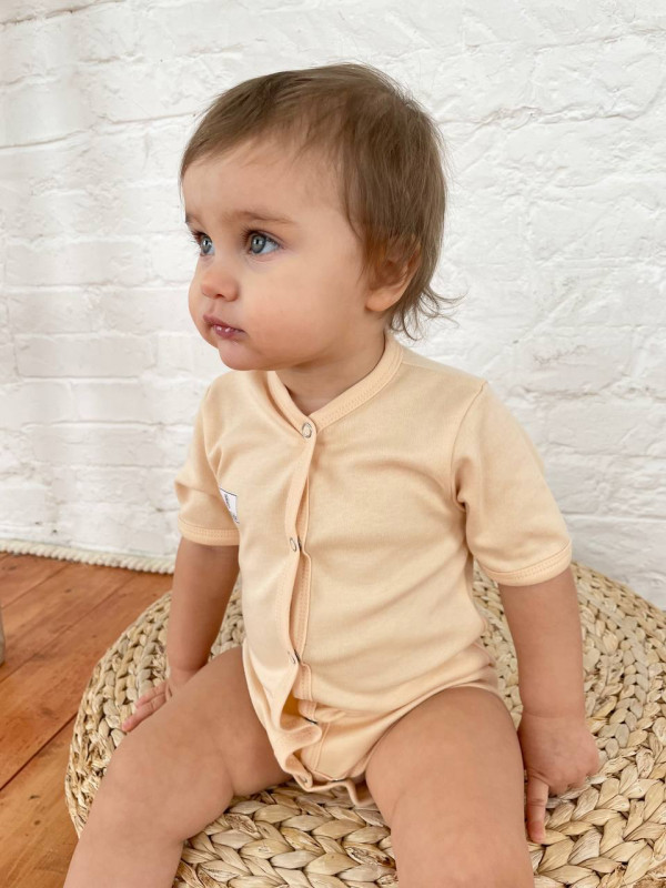 Боди короткий рукав Бежевый 