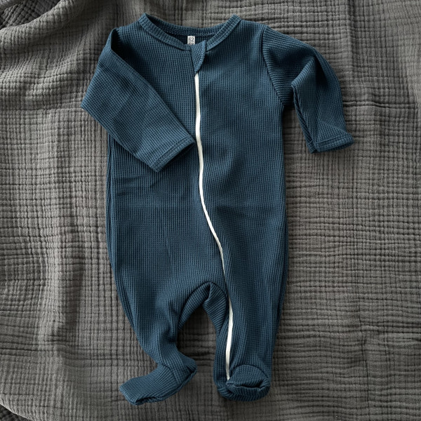 Комбинезон нательный "Вафелька" Темно-синий