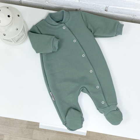 Комбинезон из футера, воротничок-стойка Полынь