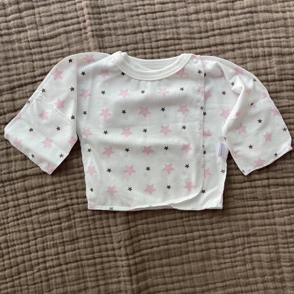 Распашонка Кулирка Звёзды розовые 