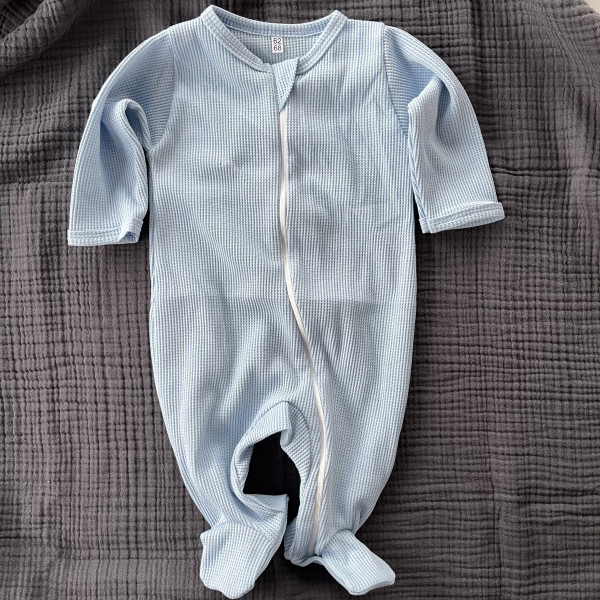 Комбинезон нательный "Вафелька" Голубой 