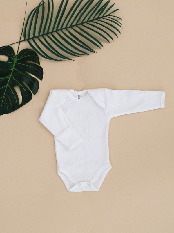 Боди с длинным рукавом (кашкорсе) Молочный 