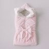 Одеяло-конверт на выписку 80х80 "Прованс" с бантом на резинке Зима Розовый 