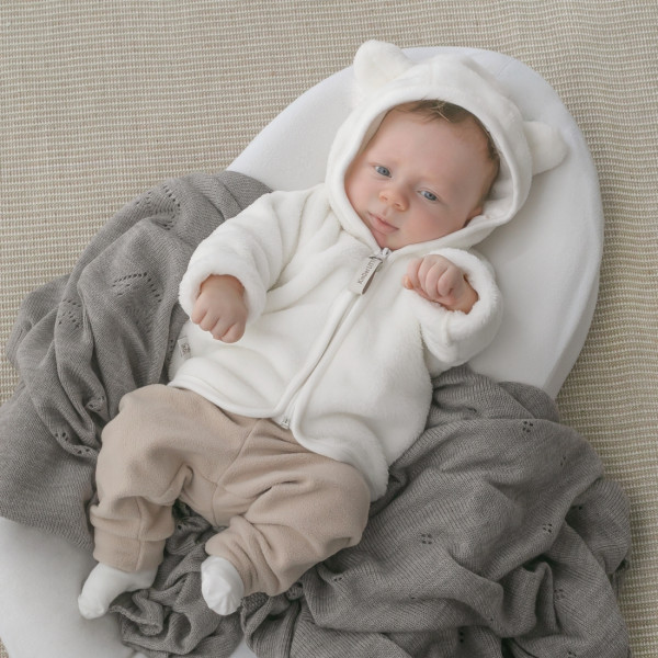 Комплект 2 предмета "МедвежкА",молоко с бежевым