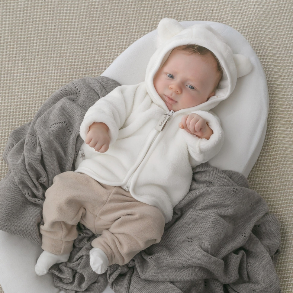 Комплект 2 предмета "МедвежкА",молоко с бежевым Комплект 2 предмета "МедвежкА",молоко с бежевым