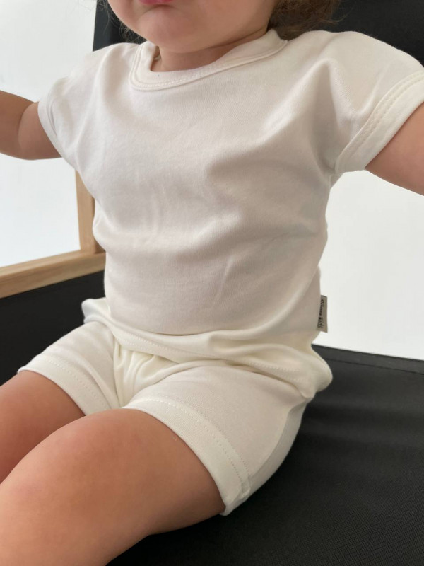 Комплект нательный 2пр (футболка+шорты) Сахар 