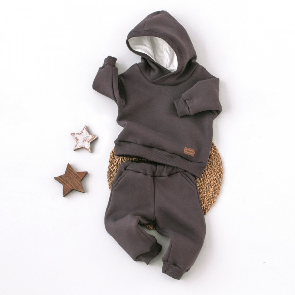 Спортивный костюм "Оверсайз" худи+штаны, футер, графит