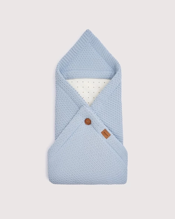 Конверт-одеяло Universal вязаный Демисезон Небесный
