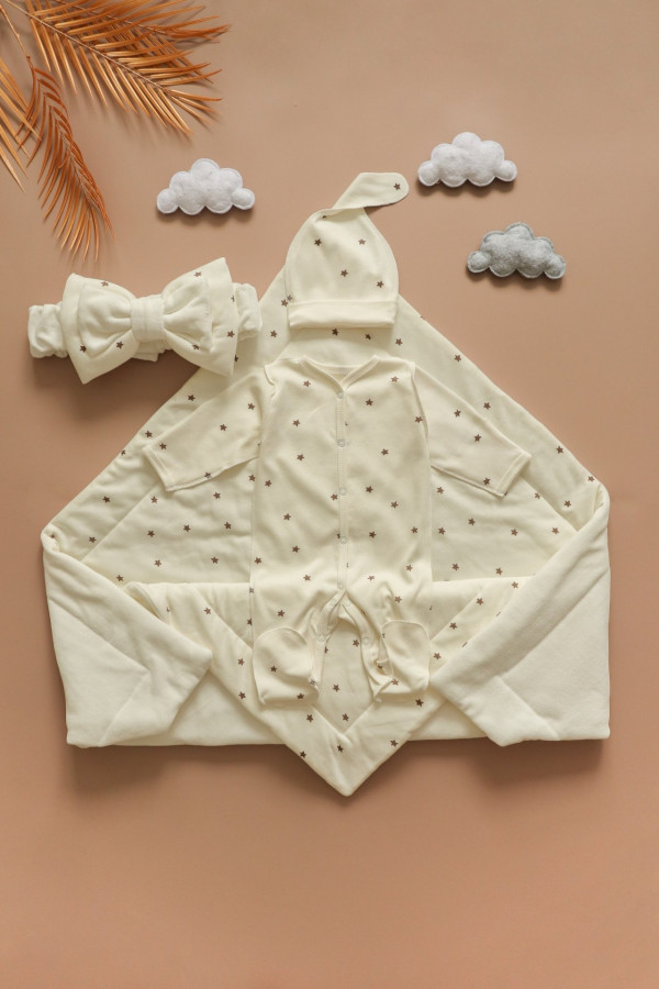 Конверт на выписку молочно-шоколадный