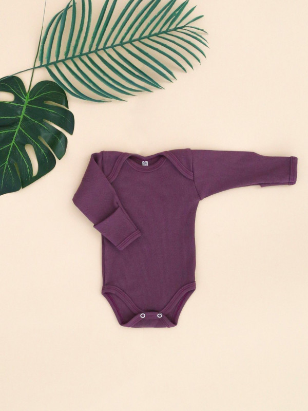 Боди с длинным рукавом (кашкорсе) Фиолетовый 