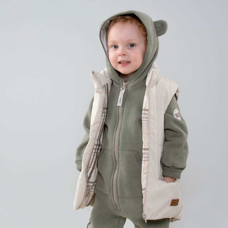 Жилет детский утепленный "Дискавери", слоновая кость