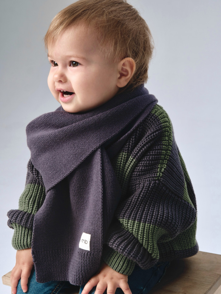 Шарф бейби (хлопок) Антрацит 