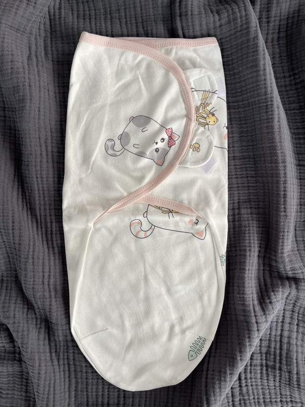 Пеленка кокон на липучке «Котик»