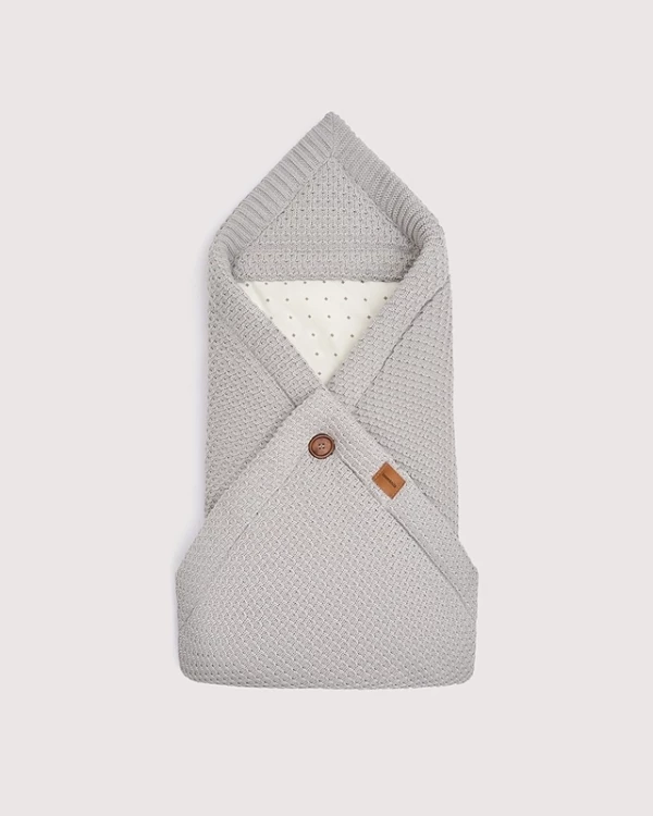 Конверт-одеяло Universal вязаный ЛЕТО  Светло-серый