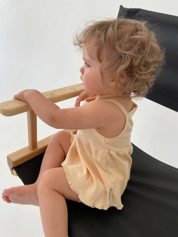 Комплект Рибби 2 предмета ( платье на лямках+трусы) Бежевый