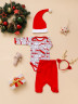 Комплект для малыша из 3-х предметов красный   "HAPPY NEW YEAR" 