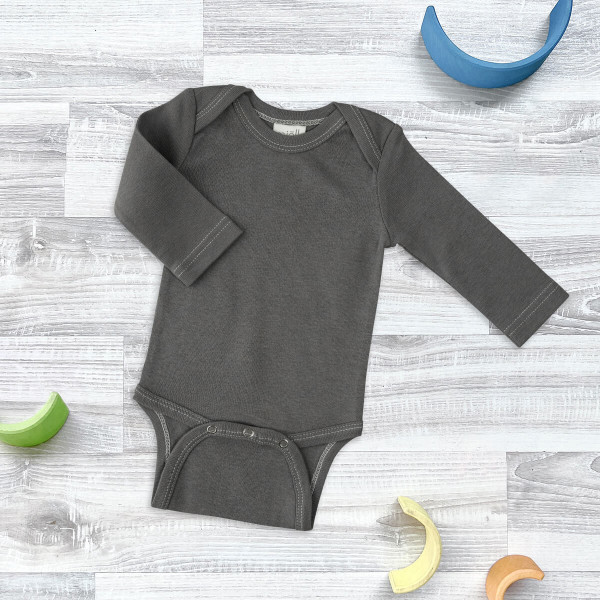 Боди Mjölk Steel Grey с длинным рукавом