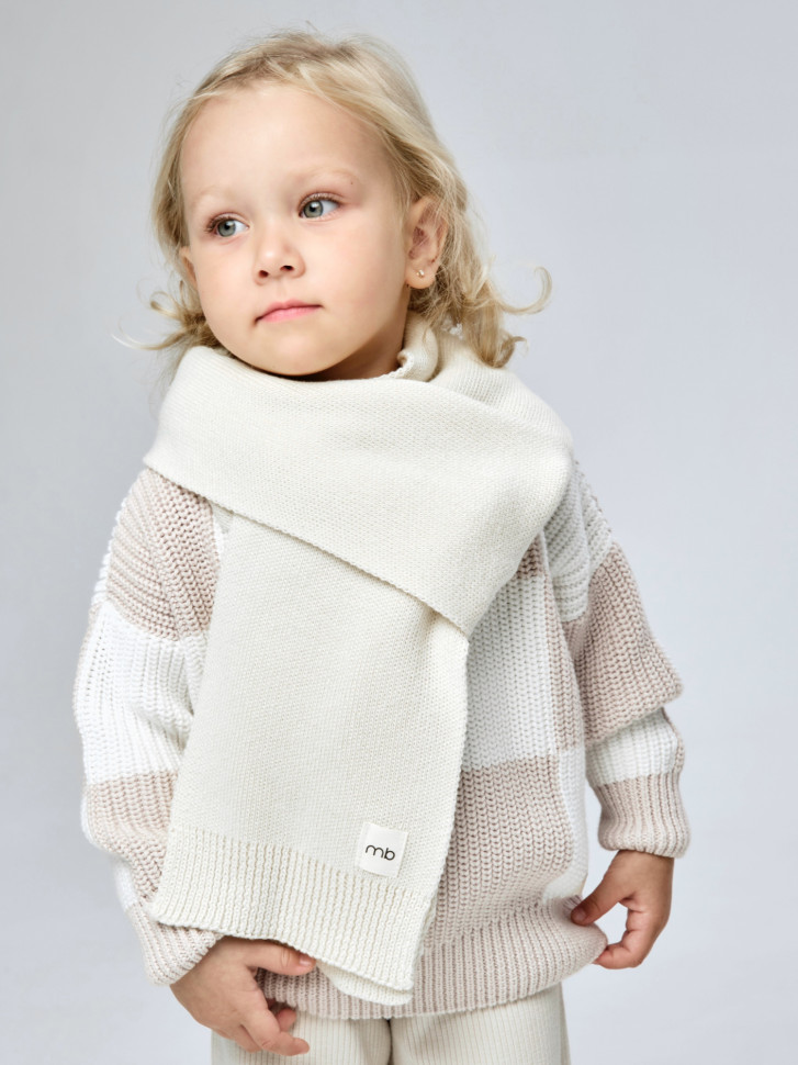 Шарф бейби (хлопок) Молочный