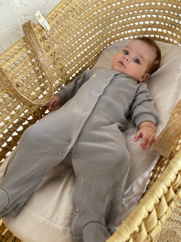 Слип на кнопках Серый 