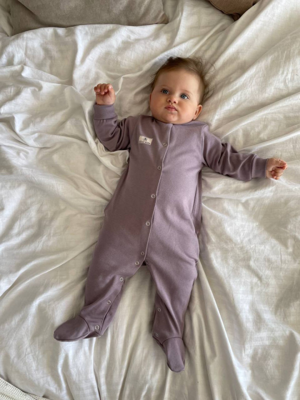 Слип на кнопках Лиловый 