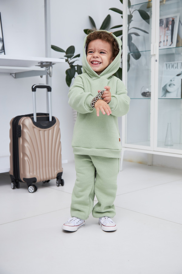 Костюм Мишка начес Оливка (кофточка и штанишки)