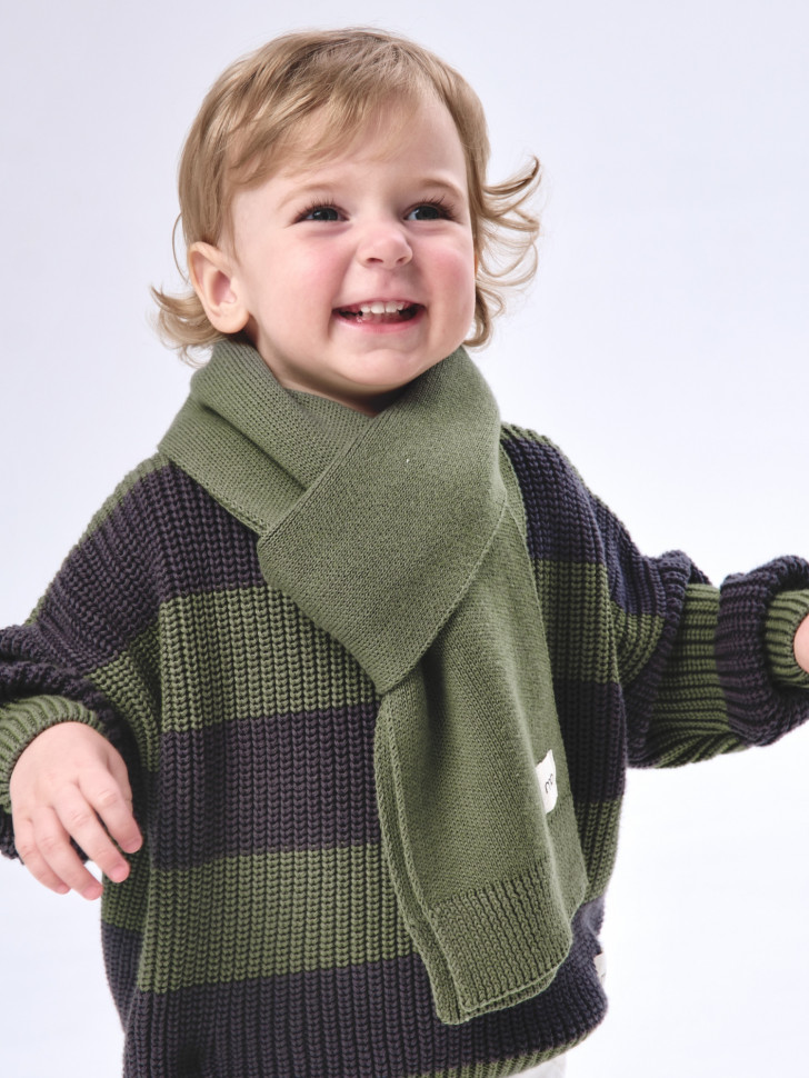  Шарф бейби (хлопок) Оливковый