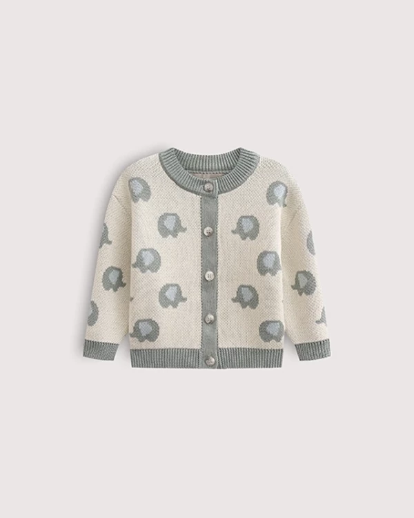 Кардиган со слониками Мультиколор