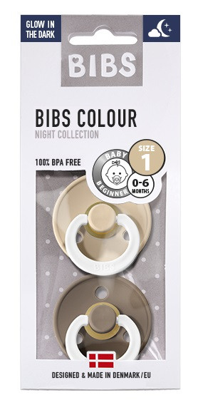 Набор BIBS Colour: Vanilla Glow/Dark Oak Glow, 0-6 месяцев