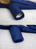 Конверт-комбинезон с ручками 0-6 мес (овечья шерсть и мех отстегиваются) Синий