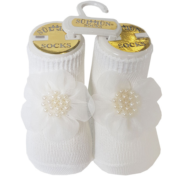 Носки для девочки Экрю 0-3 мес 