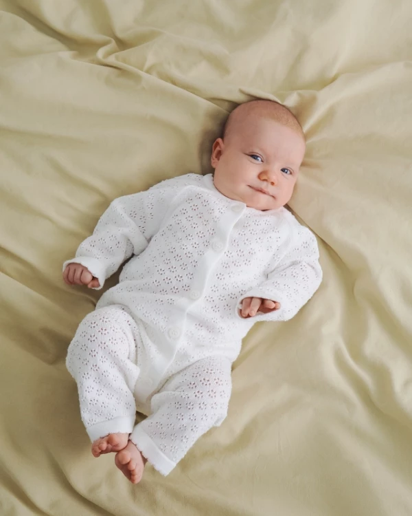 Комбинезон ажурный детский Кремовый