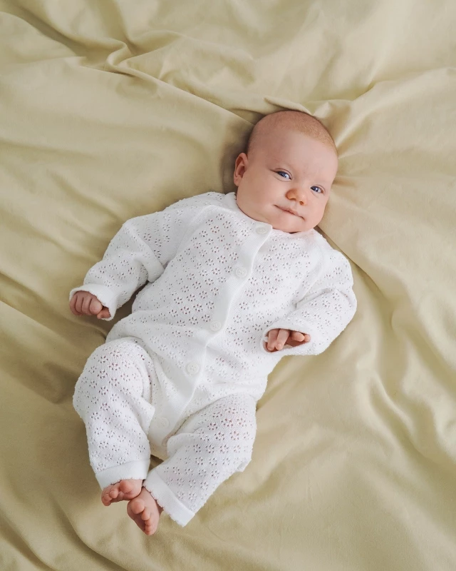 Комбинезон ажурный детский Кремовый