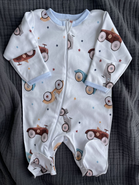 Слип на молнии Машинки 