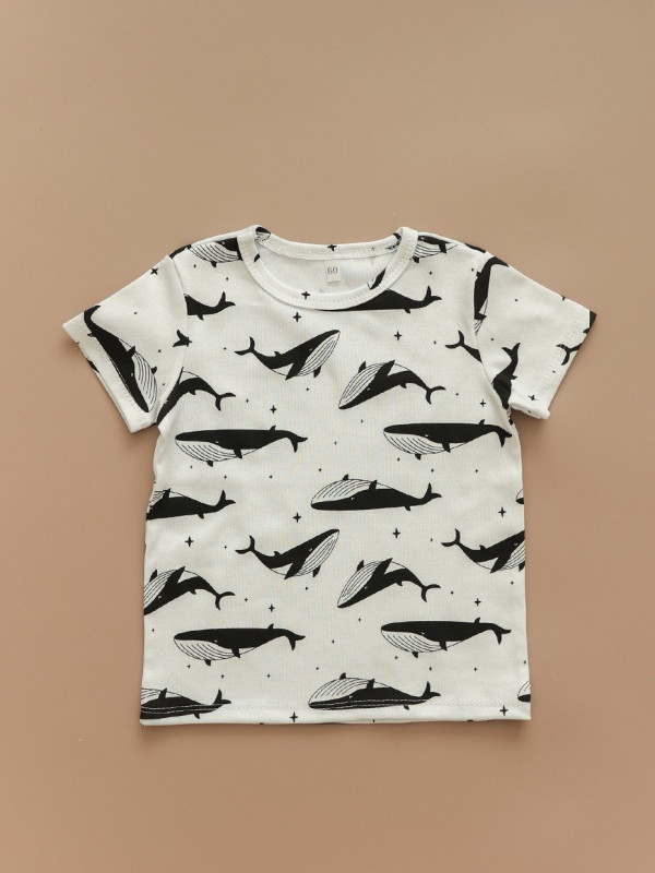 Футболка черно-белый