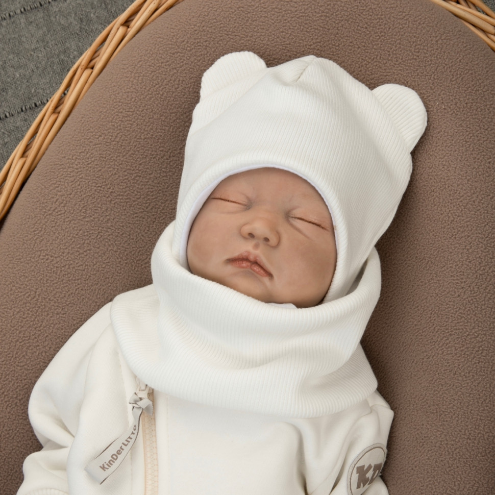 Комплект 2 предмета "Дивини", шапка+снуд, сахар Комплект 2 предмета "Дивини", шапка+снуд, сахар