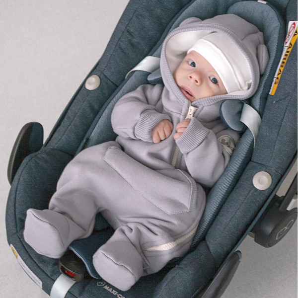  Комбинезон "Пикколино" футер Серый жемчуг 