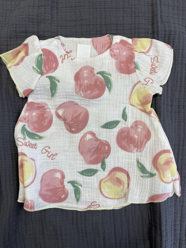 Платье муслиновое «Жатка» Яблоки 