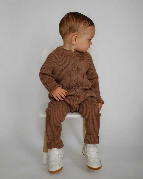 Комбинезон вязаный какао