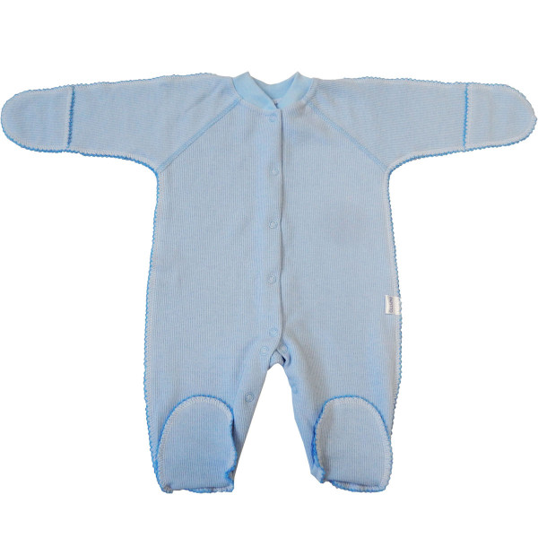 Комбинезон с з/ручками селаник однотонный начес Голубой