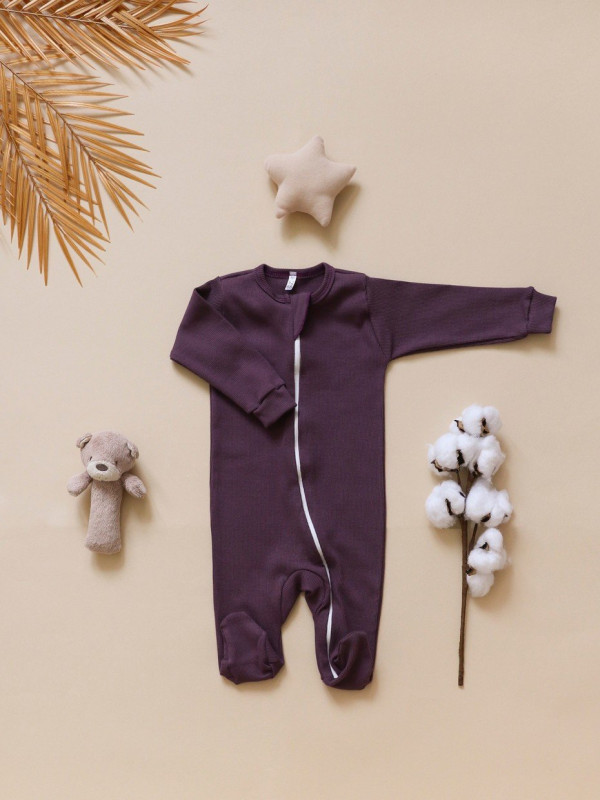 Комбинезон на молнии (кашкорсе)  Фиолетовый 