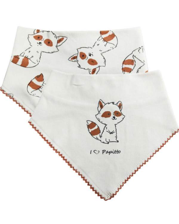 Нагрудник 2шт. Верные друзья Енот Охра 