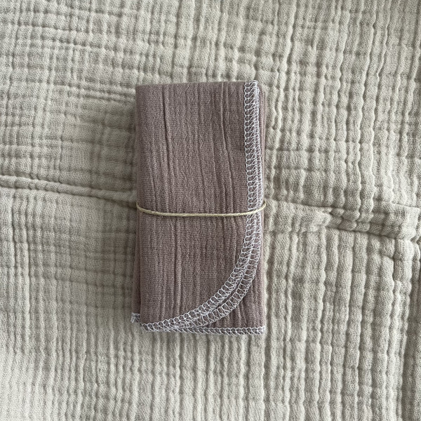 Платочки муслин 25*25 см 3 шт Капучино